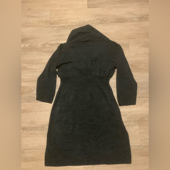 Connected Apparel Black Knitted Wrap Dress Size L - Picture 2 of 3